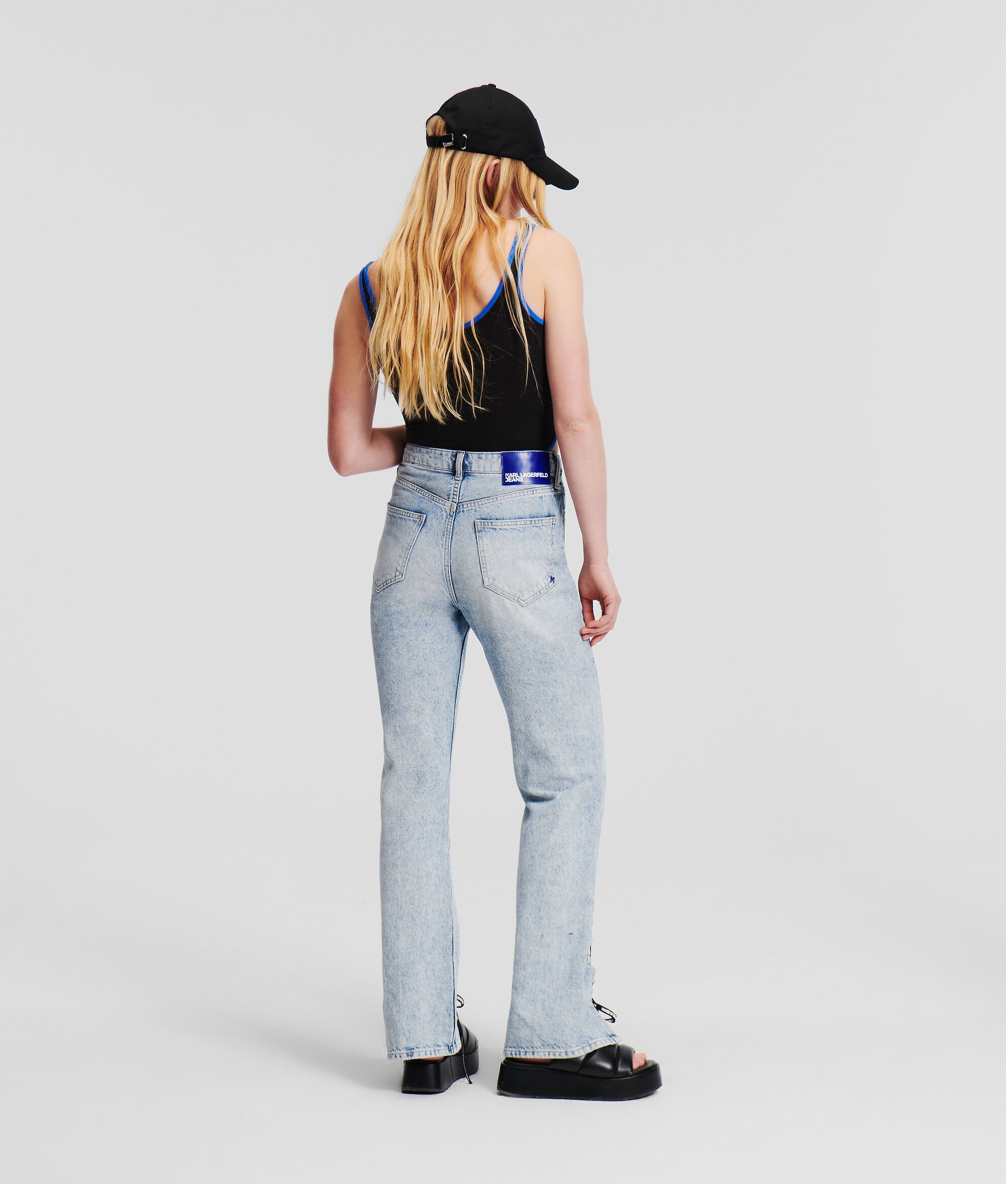 (image for) Concise KLJ LACE-UP HIGH-RISE STRAIGHT JEANS